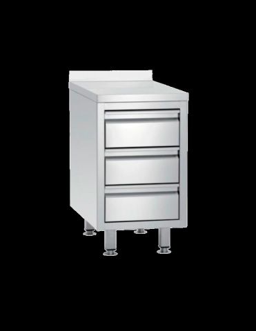 Mesa cajonera 500X600X850mm + 100mm 3 cajones