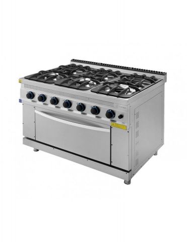 Cocinas Gas con Horno Serie 930 1200mm 6 Fuegos