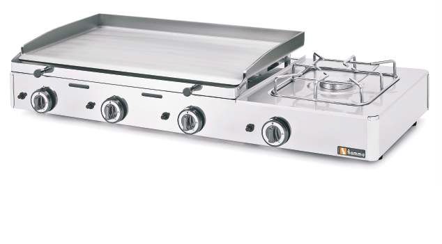 Plancha acero laminado 800mm con fogón LaBari