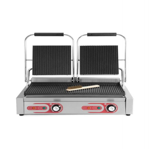Grill Doble Cuerpo PG-813 Superficie Ranurada